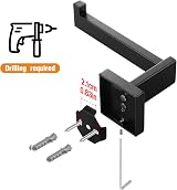 HITSLAM Matte Black Toilet Roll Holder Wall Mounted 304 Stainless Steel 2 Pack view 6