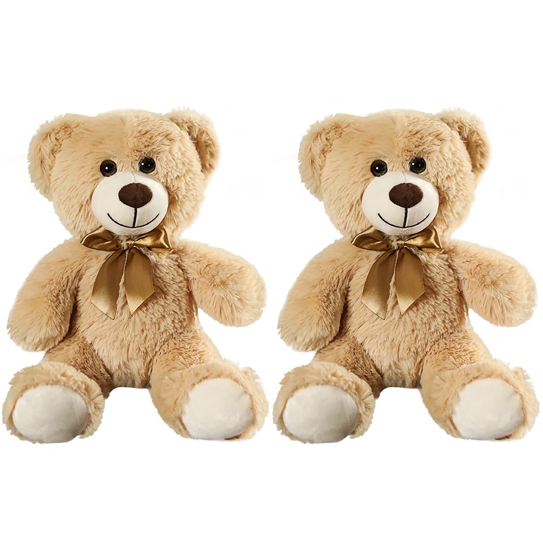 Photo 1 of SHAFISH Plush Teddy Bear Stuffed Animal Bear Gift for Kids and Girls, Party Home Decoration 13.8 Inches(Khaki+Khaki)