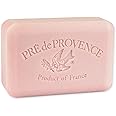 Pre de Provence Artisanal Soap Bar, Enriched with Organic Shea Butter, Natural French Skincare, Quad Milled for Rich Smooth Lather, Peony, 8.8 Ounce