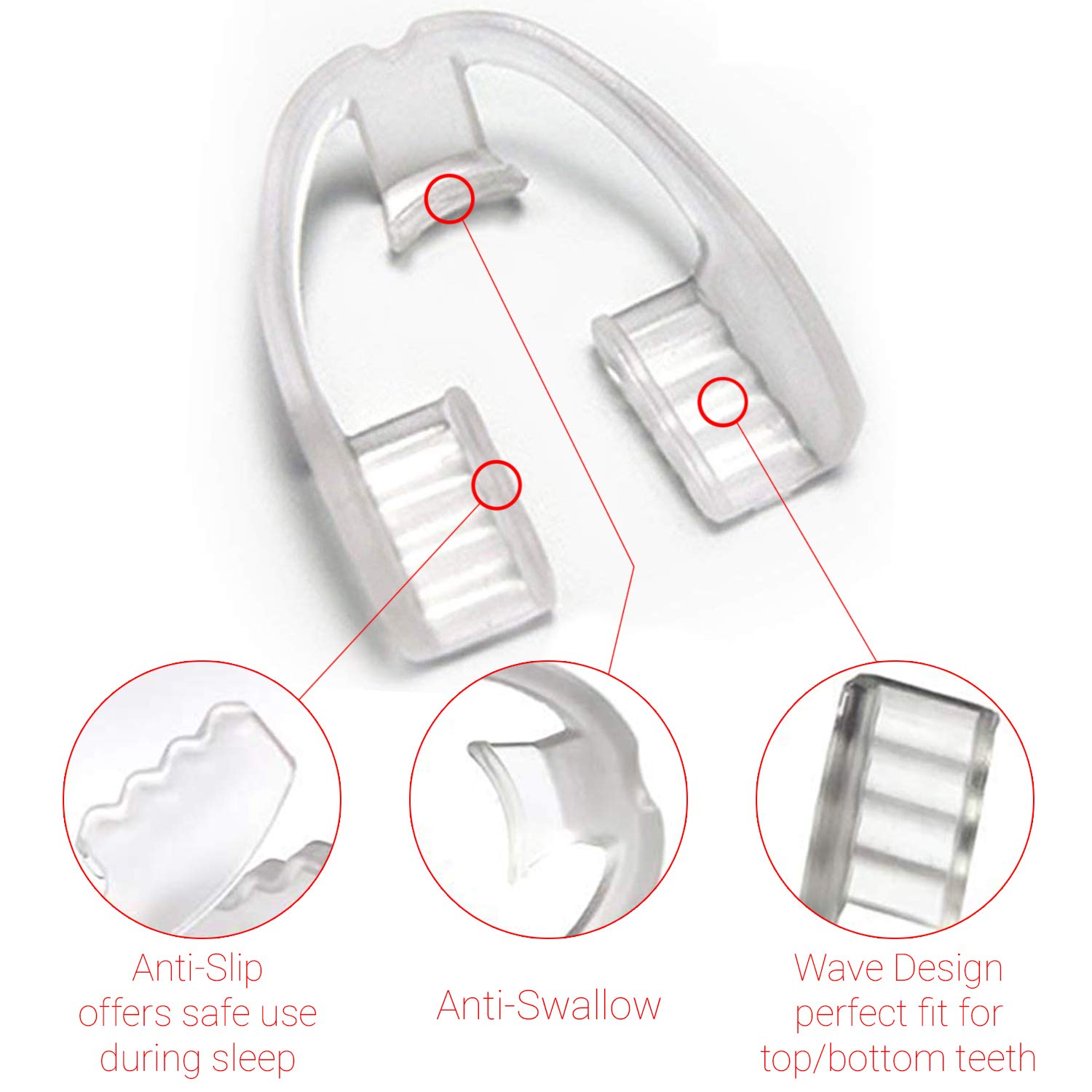 Anti Teeth-Grinding Dental Guard-Ready to use-No Boiling or Molding, Slim, Sleek and Comfortable Works for Upper and Lower Jaw, relieves pain and corrects TMJ and Bruxism : Beauty
