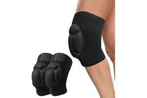 SUJAYU 2 Pack Turtle Volleyball Knee Pads for Women Men Wrestling Knee Pads Wrestling Gear, Crash Pad Snowboarding Gear Knee Protector Soft Knee Pad for Work (Medium)