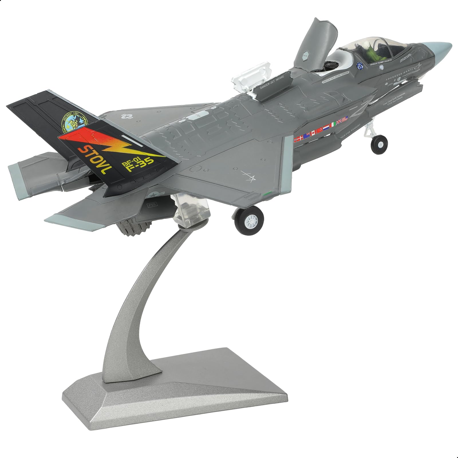 NUOTIE F-35B Lightning II 1/72 Fighter Jet Model Kit Metal USAW Diecast Alloy Aircraft Model With Stand for Adult Military Enthusiasts Collections or Gift (F-35B Marine Corps)