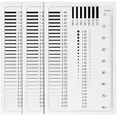 Concrete Crack Width Ruler, Clear Crack Width Gauge (3 Piece) | High-Precision Measurement Tool for Precise Inspection of Surface Defects and Building Inspection