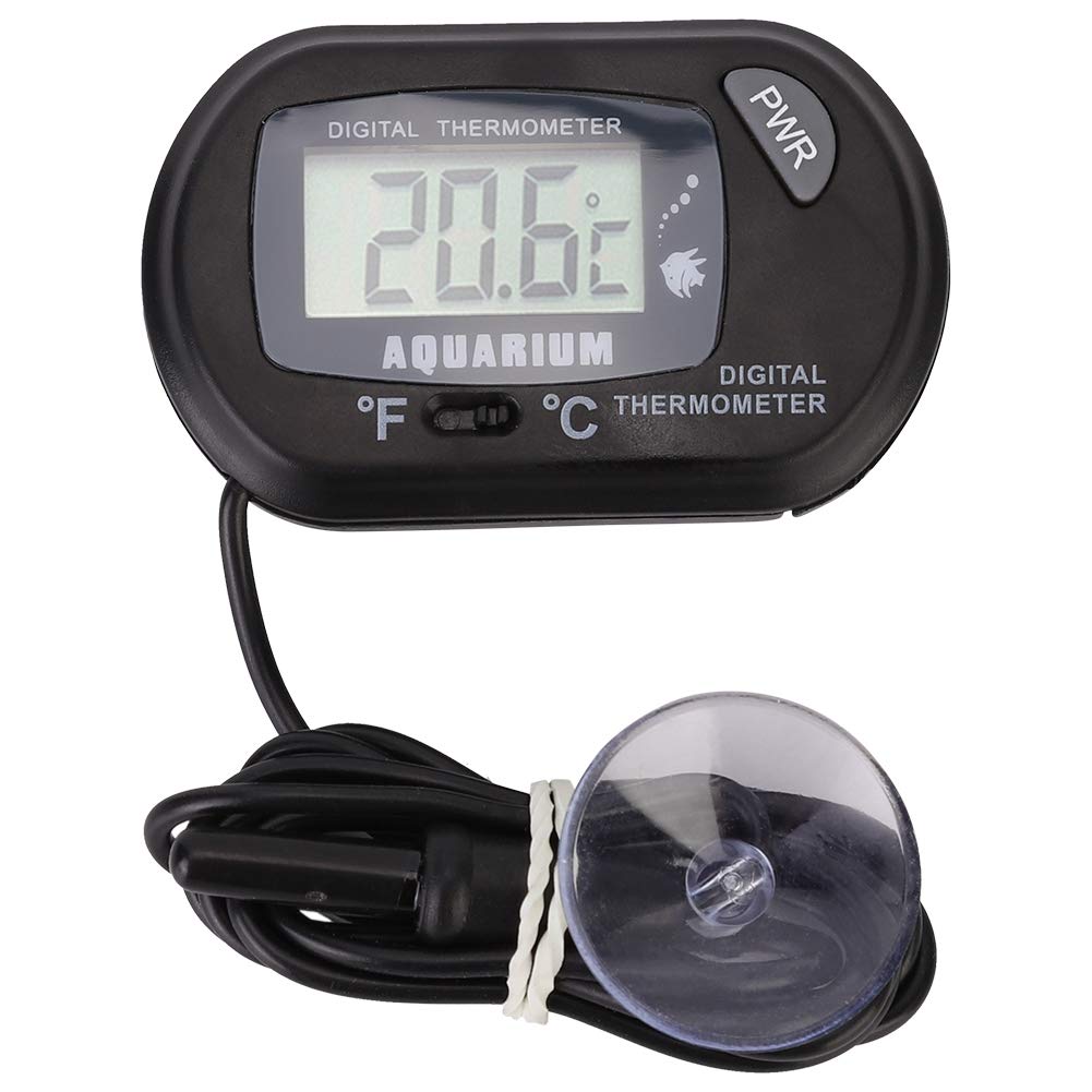 Aquarium Thermometer Digital LCD Fish Tank Water Thermometers Reptile Terrarium Temperature Gauge for Vehicle Reptile Terrarium Fish Tank Refrigerator, -50℃∽ 70℃