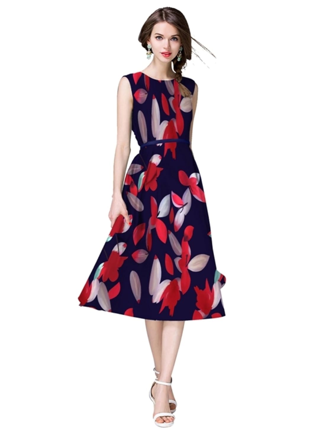 bmr women's crepe dress (red)