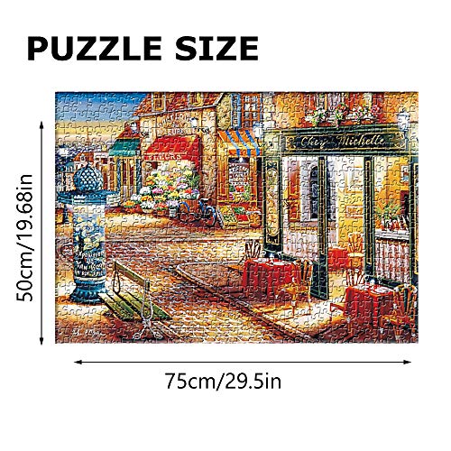 Jigsaw Puzzles for Adults 1000 Piece Puzzle for Adults 1000 Piece - Romantic Street - 1000 Piece Puzzle Large Wooden Puzzles Kids Educational Game Toys Gift for Home Wall Decoration