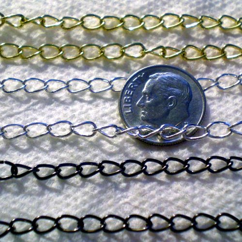 10 Feets Silver/Gold/Black Plated Extender Chain 3cm~Jewelry Making~