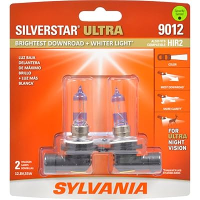 SYLVANIA - 9012 SilverStar Ultra - High Performance Halogen Headlight Bulb, High Beam, Low Beam and Fog Replacement Bulb, Brightest Downroad with