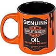 Harley-Davidson Oil Can Bar & Shield Logo 18 oz. Ceramic Coffee Mug - Orange