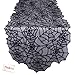 20x80-inch Halloween Table Runner, Halloween Black Lace Spiderweb Table Linen for Halloween Decorations Scary Movie Nights