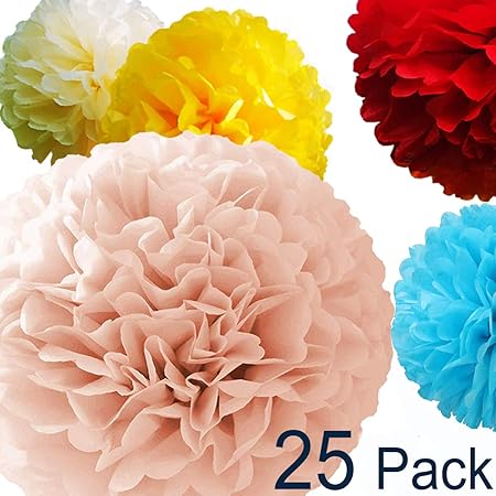 Chilly 25 Pompon Di Carta Velina Fiori Da Appendere Per Baby