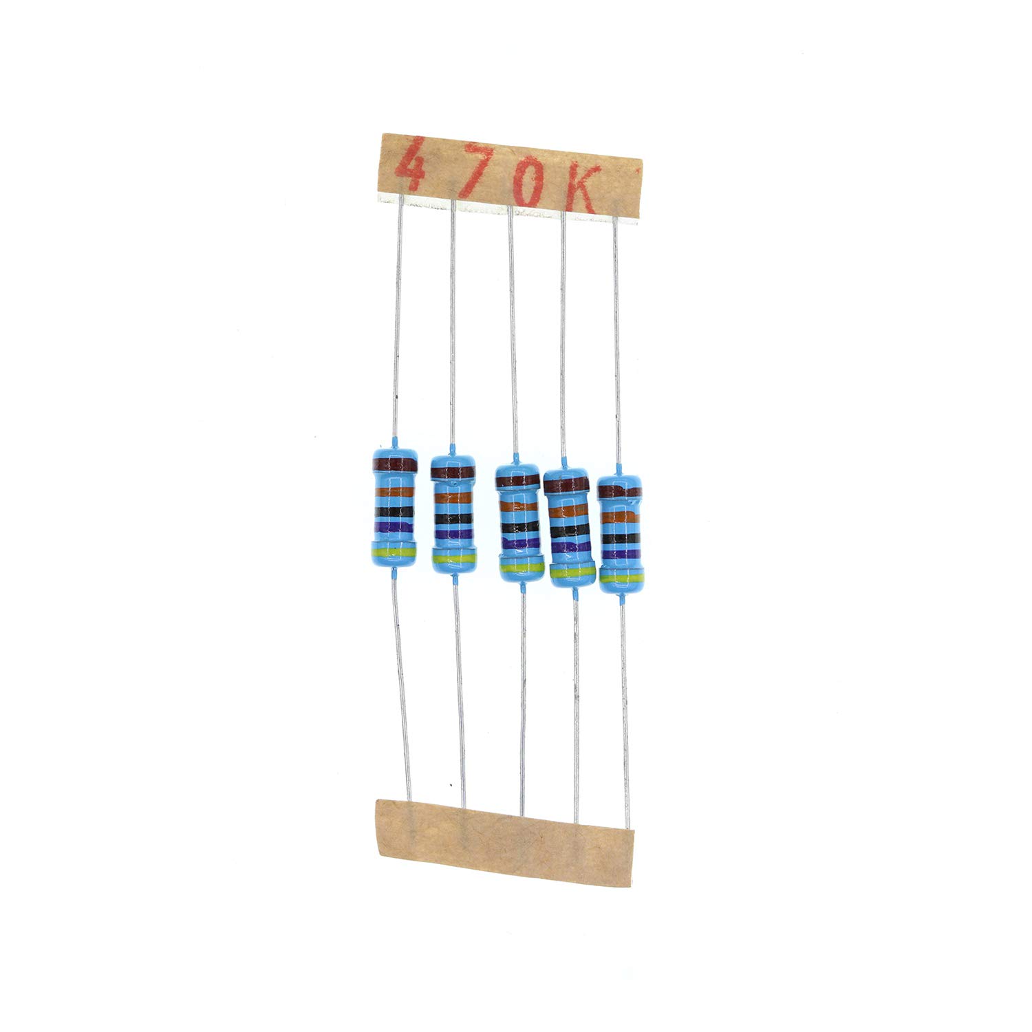 HUABAN 100PCS 1 Watts 1W 470K Ohm 1% Metal Film Resistor