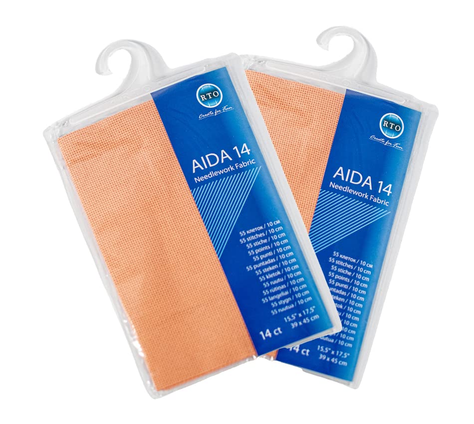Mouldmaster Aida 14 Count Pale Pink Pack of Two, 39cm x 45cm
