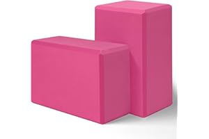 H.J. IMMBIR Yoga Block, Yoga Blocks 2 Pack, Sturdy Yoga Foam Blocks, High Density & Non Slip Dance Blocks for Stretching and Toning, Fitness Accessories for Stability & Balance
