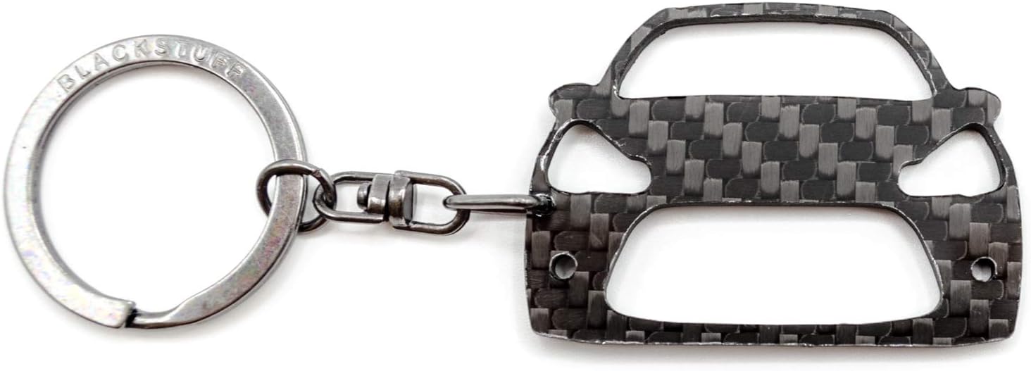 BlackStuff Carbon Fiber Keychain Keyring Ring Holder Compatible with C3 2010 Vts BS-710 - Image 3