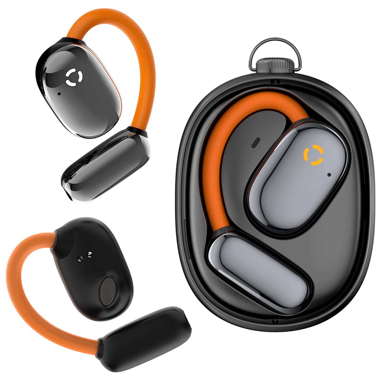 MIGOUFIT True Open Ear Earbuds Wireless Headphones with Enhanced Sound,Secure Fit, Lightweight Design, IPX4 Waterproof, DNC Mics, Bluetooth 5.4, Punchy Bass, Ideal Earphone for Running, Gym, Workouts