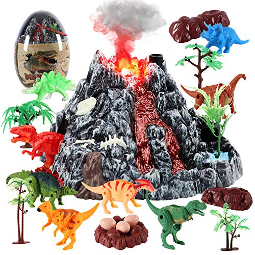 G.C Kids Dinosaur Volcano Toys with Realistic Flame Spray Roar Light 31