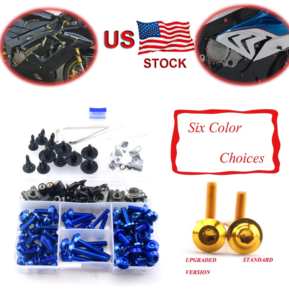 Complete Alloy Motorcycle Body Fairing Bolt Kit Body Screws For Kawasaki Ninja EX500 500R 1987-1993