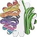 Women's DailyShoes Round Waxed Shoelaces (Ten Pair) (Great for Men's Shoes)