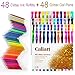 Glitter Gel Pens for Adult Coloring Books, 32 Unique Glitter Pens Neon Colored Pens Art Markers for Drawing Doodling Crafts Scrapbooks Bullet Journal, Sparkle Gel Pen Marker Set (96 colors)