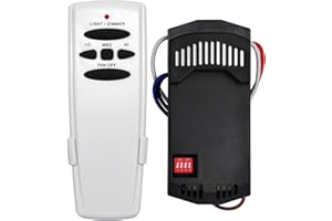 Universal Ceiling Fan Remote Control and Receiver Kit(3-Speed/Light Dimmer) Replace Hampton Bay Hunter Harbor Breeze Westingh