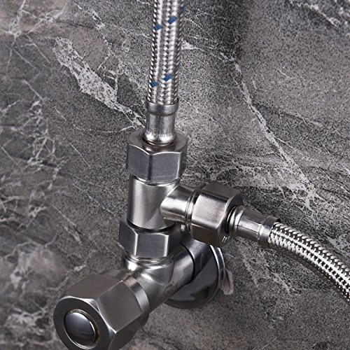 Ciencia 3-way Tee Connector Pex Tee 304 Stainless Steel T Adapter G 1/2 T Valve for Bidet, Sprayer, SBA020A