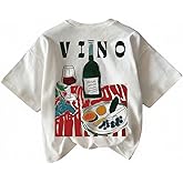 SweatyRocks Women's Graphic Tees Casual Short Sleeve Crewneck Summer Funny T Shirts