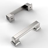 Amerdeco 10 Pack Brushed Satin Nickel Cabinet Pulls 3" | Cabient Hardware Kitchen Cabinet Handles for Bathroom Drawer Pulls Dresser Pulls ZH0001