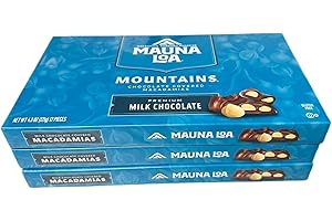 JOGRO Multi Pack Mauna Loa Mountains Chocolate Covered Macadamia Nuts (3-5oz boxes) (3 Boxes-45 pieces) by Mauna Loa