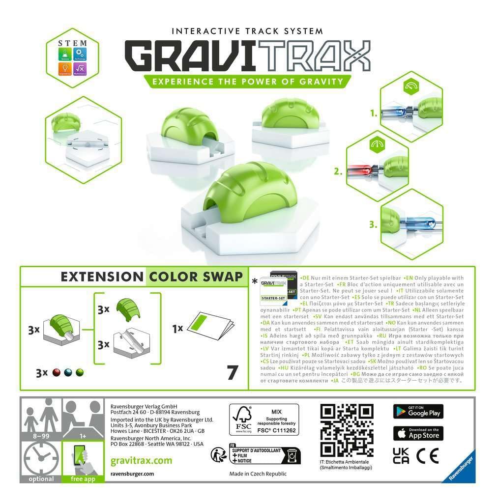 Ravensburger Gravitrax: Color Swap - Marble Run, STEM and Construction Toys for Kids Age 8 Years Up - Kids Gifts