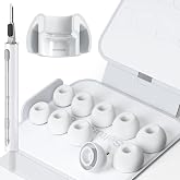 Seltureone 5 Pairs Replacement Ear Tips for AirPods Pro 3 (XXS/XS/S/M/L) | Foam-Infused Hybrid Silicone Eartips for AirPods Pro 3 Ear Tips Accessories with Cleaning Pen &amp; Storage Box
