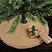 VHC Brands Festive Burlap Solid Color Cotton Farmhouse Christmas Decor Round 21