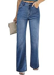 Sidefeel Womens Jeans Trendy 2024 Wide Leg High
