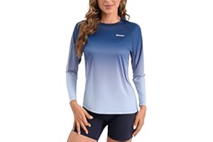 Eteoepo Rash Guard for Women UPF 50+ Long Sleeve Shirts Surfing Swimming Tops Lightweight