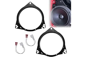 RULLINE 6.5" Speaker Adapter & Wiring Harness Kit Compatible with Toyota 4Runner/RAV4/Corolla & Scion 1998-2015 Front/Rear Do