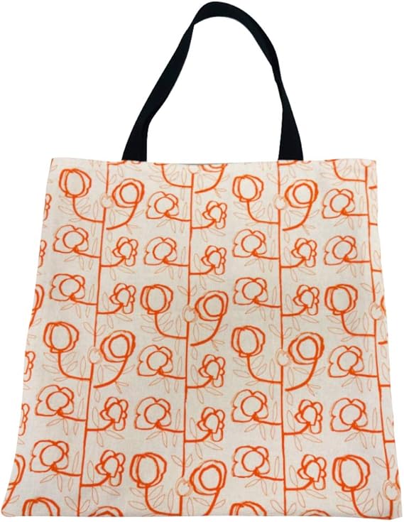 Amazon Rb539 トートバッグ リバーシブル 花柄 絵文字柄 65cm 43cm 持ち手高さ22ｃｍ 限定品 Icotera イコテラ エコバッグ 買い物バッグ