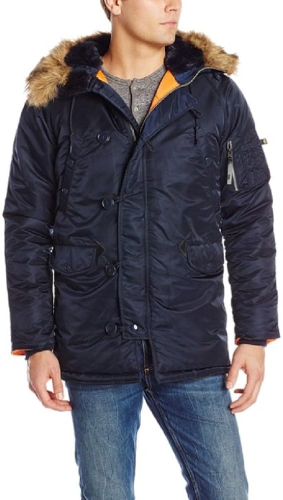 alpha industries slim fit parka