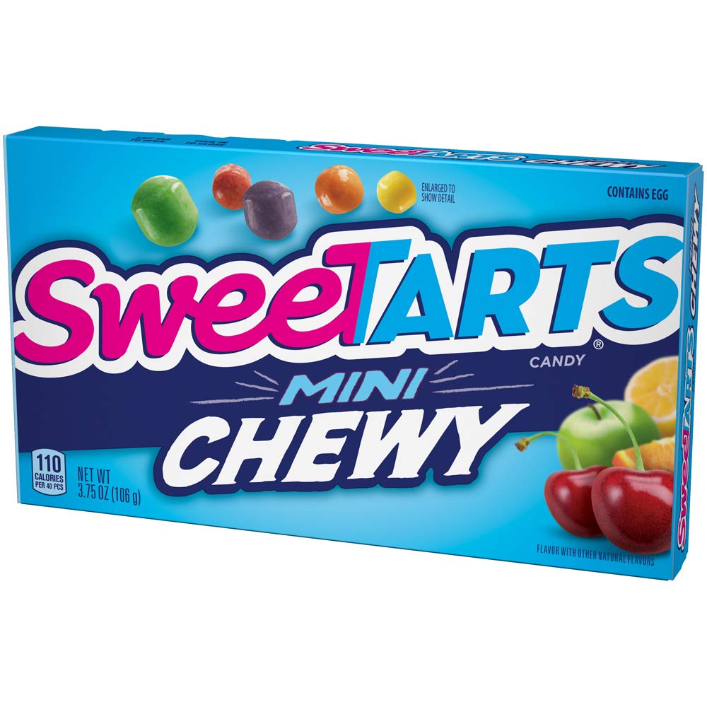 SweeTARTS Mini Chewy Candy Theater Box, 3.75 Ounce, Pack of 12 : Fruit Flavored Candies : Grocery & Gourmet Food