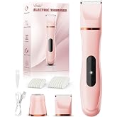Bikini Trimmer for Women - Electric Razors for Women, Hair Removal Epilator | Waterproof, Ceramic Blade, Quick Charging, Pain