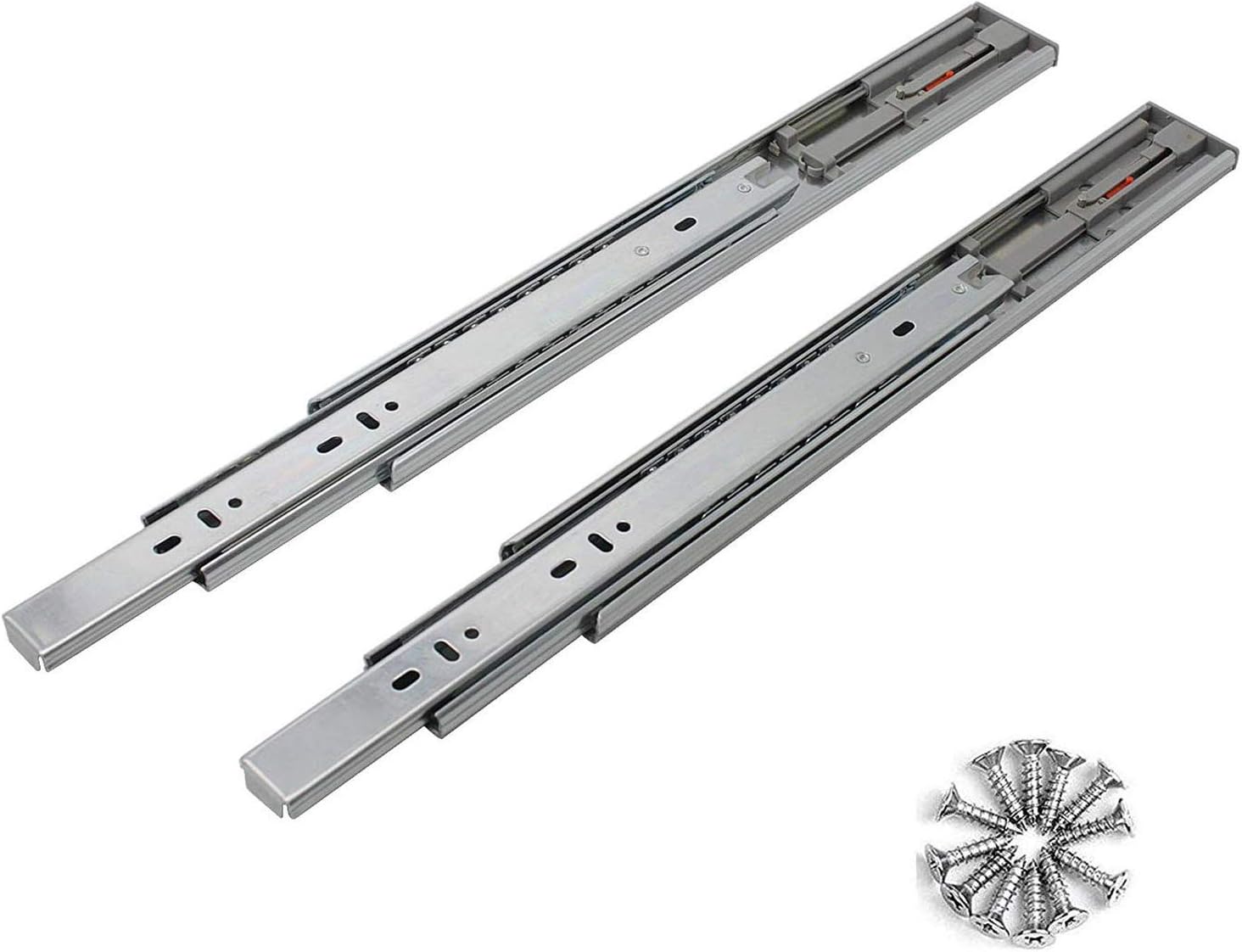 Knobonly Push to Open Drawer Slides 100 LB Capacity Hardware Full Extension Ball Bearing Side