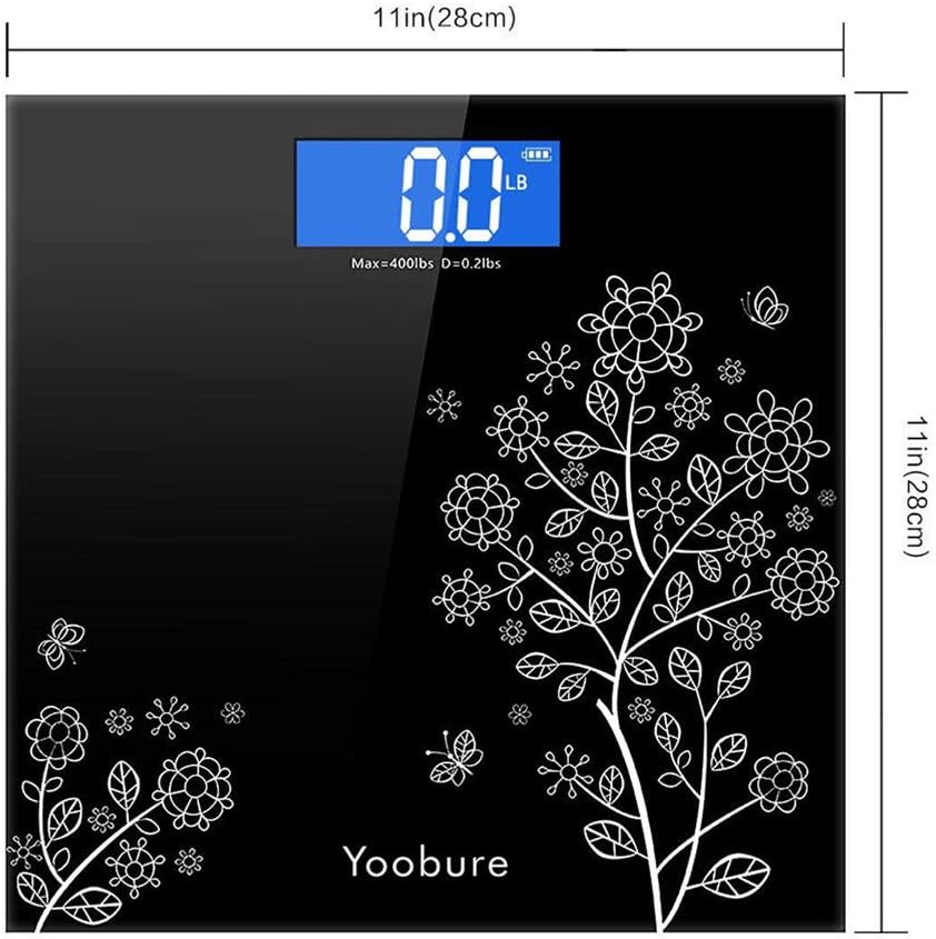 Weight Scale, Precision Digital Body Bathroom Scale with Step-On Technology, 6mm Tempered Glass Easy Read Backlit LCD Display, 400 Pounds: Industrial & Scientific