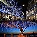 Outdoor Solar String Lights, 8 Tubes 288 LED Solar Powered Meteor Shower Rain Light, Falling Raindrop Christmas Lights, Waterproof Cascading Lights for Halloween Party Wedding Xmas Tree Decor (Blue)…