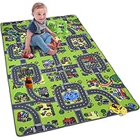 Softlife Kids Carpet Play Mat Rug Large 48" x 72" City Life Great for Playing with Cars and Toys Children Area Rugs for Bedroom Playroom Nursery