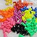 Smarthing 120Pcs(12Color) Cat Claw Caps Soft Rubber Pet Paws Nail Grooming Cover + 6 Pcs Adhesive Glue(M)
