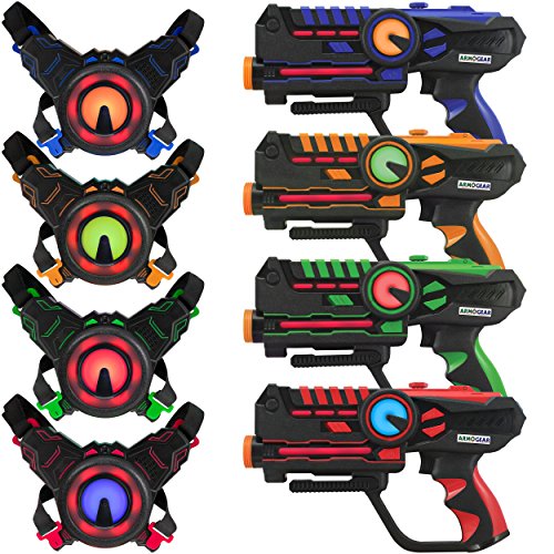 ArmoGear Infrared Laser Tag Guns and Vests - Laser Battle Mega Pack Set of 4 - Infrared 0.9mW (Certified Refurbished) - Thumbnail 7