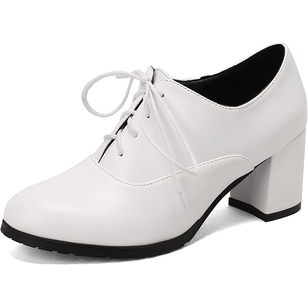 Amazon.com | Franco Sarto Womens Preston Chunky Heel Lace Up  display picture 2