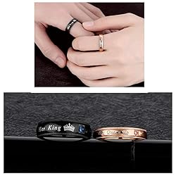 His Queen Wedding Bands Men's Women Stainless Steel