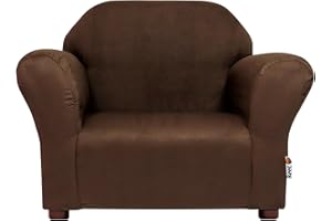 KEET Roundy Toddler Armchair with Soft Microsuede Upholstery Durable Wooden Frame, Ergonomic Design, Fully Assembled, Comfortable Kids Chair for Ages 2-5, Ideal for Bedroom, Playroom & Daycare Use.