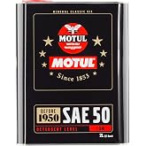 Motul 104510 Classic SAE 50 Mineral Engine Oil 2-liter