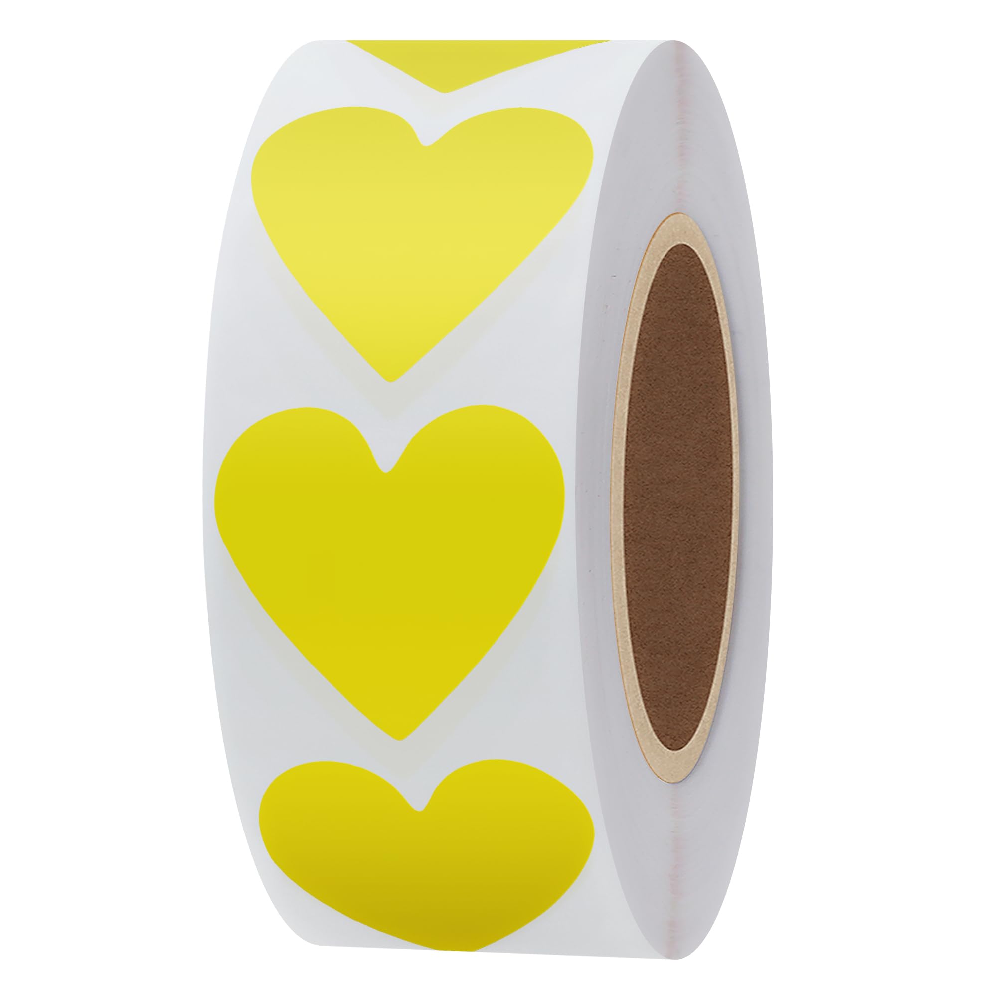Hylabelest Color Coding Dot Labels 30mm Love Heart Stickers (Yellow)